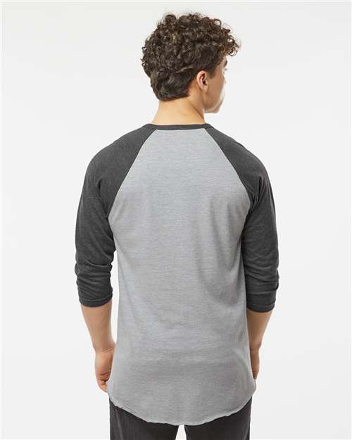 Tultex 245 Unisex Fine Jersey Raglan T-Shirt - Back view