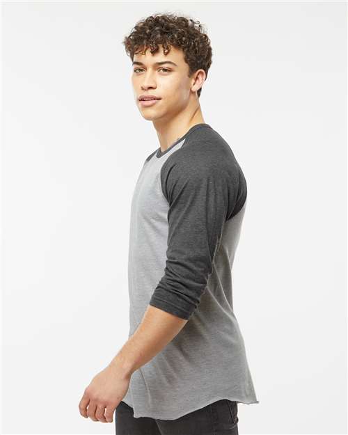 Tultex 245 Unisex Fine Jersey Raglan T-Shirt - Side view