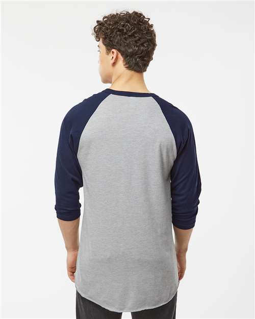 Tultex 245 Unisex Fine Jersey Raglan T-Shirt - Back view