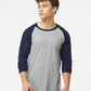 Tultex 245 Unisex Fine Jersey Raglan T-Shirt - Front view