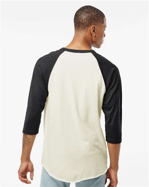 Tultex 245 Unisex Fine Jersey Raglan T-Shirt - Back view