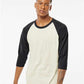Tultex 245 Unisex Fine Jersey Raglan T-Shirt - Front view