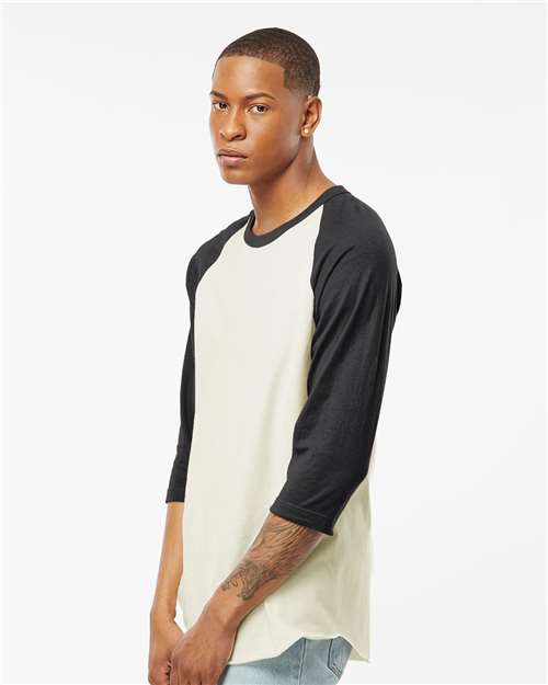 Tultex 245 Unisex Fine Jersey Raglan T-Shirt - Side view