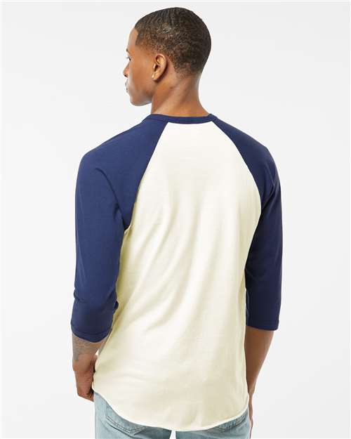 Tultex 245 Unisex Fine Jersey Raglan T-Shirt - Back view