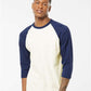 Tultex 245 Unisex Fine Jersey Raglan T-Shirt - Front view