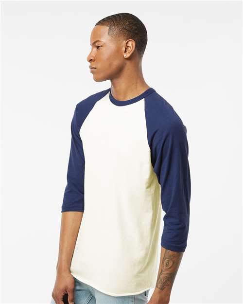 Tultex 245 Unisex Fine Jersey Raglan T-Shirt - Side view