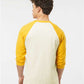Tultex 245 Unisex Fine Jersey Raglan T-Shirt - Back view