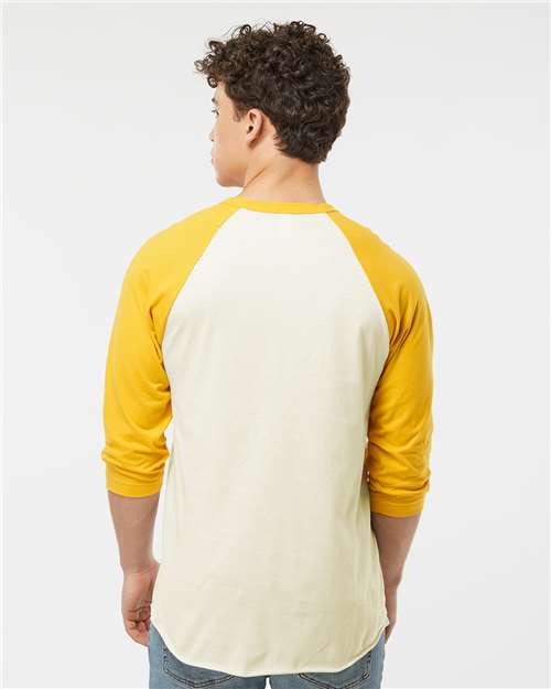 Tultex 245 Unisex Fine Jersey Raglan T-Shirt - Back view