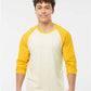 Tultex 245 Unisex Fine Jersey Raglan T-Shirt - Front view