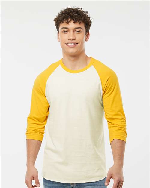 Tultex 245 Unisex Fine Jersey Raglan T-Shirt - Front view