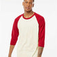 Tultex 245 Unisex Fine Jersey Raglan T-Shirt - Front view
