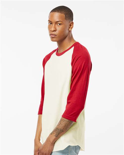 Tultex 245 Unisex Fine Jersey Raglan T-Shirt - Side view