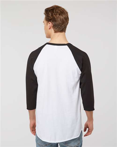 Tultex 245 Unisex Fine Jersey Raglan T-Shirt - Back view
