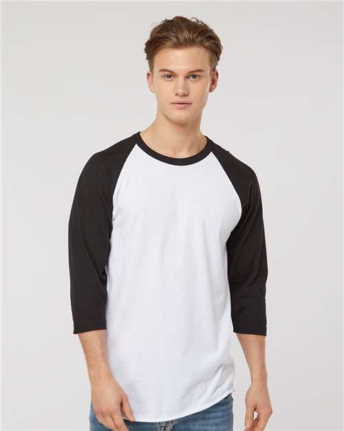 Tultex 245 Unisex Fine Jersey Raglan T-Shirt - Front view