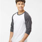 Tultex 245 Unisex Fine Jersey Raglan T-Shirt - Side view