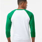 Tultex 245 Unisex Fine Jersey Raglan T-Shirt - Back view