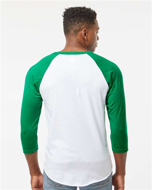 Tultex 245 Unisex Fine Jersey Raglan T-Shirt - Back view