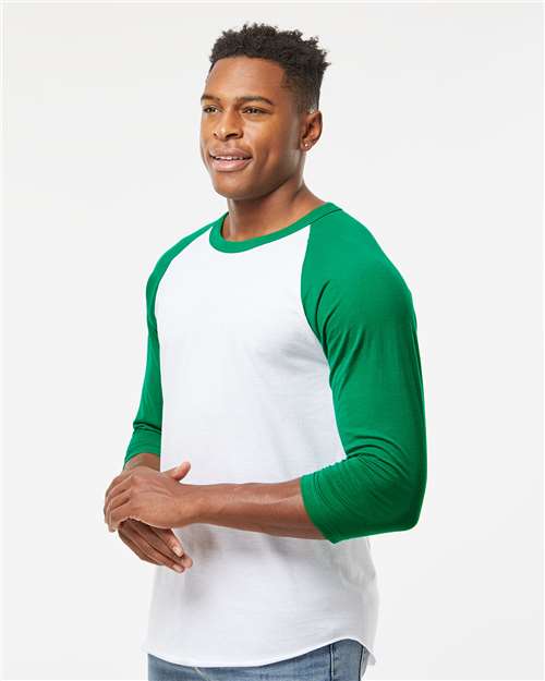 Tultex 245 Unisex Fine Jersey Raglan T-Shirt - Side view