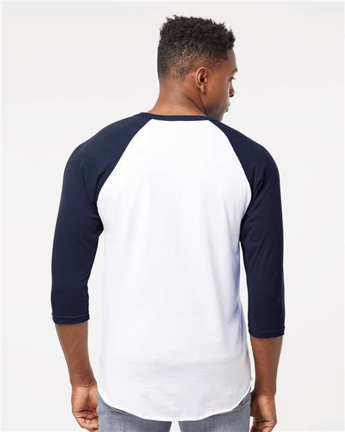 Tultex 245 Unisex Fine Jersey Raglan T-Shirt - Back view