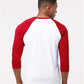 Tultex 245 Unisex Fine Jersey Raglan T-Shirt - Back view