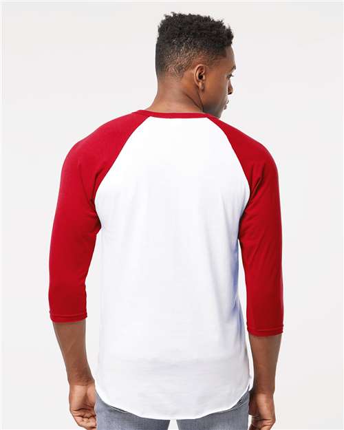 Tultex 245 Unisex Fine Jersey Raglan T-Shirt - Back view