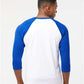 Tultex 245 Unisex Fine Jersey Raglan T-Shirt - Back view