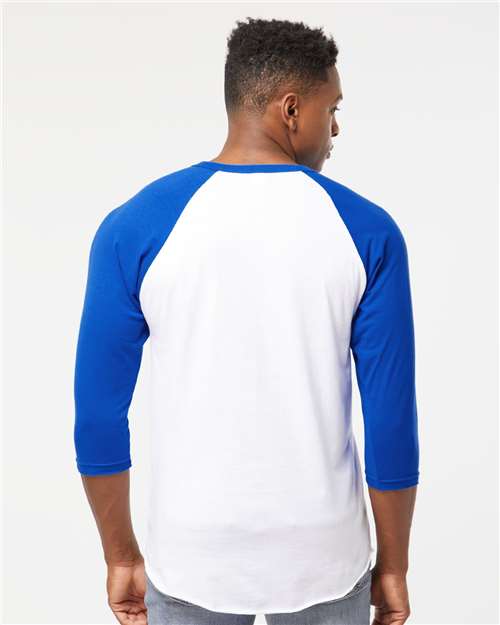 Tultex 245 Unisex Fine Jersey Raglan T-Shirt - Back view