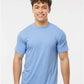 Tultex 241 Men's Biloxi Performance Colorblocked Hooded Long Sleeve T-Shirt - Front view