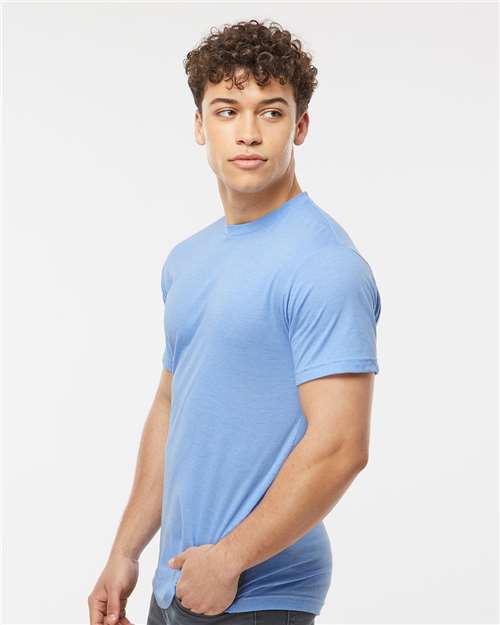 Tultex 241 Men's Biloxi Performance Colorblocked Hooded Long Sleeve T-Shirt - Side view