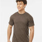 Tultex 241 Men's Biloxi Performance Colorblocked Hooded Long Sleeve T-Shirt - Front view