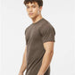 Tultex 241 Men's Biloxi Performance Colorblocked Hooded Long Sleeve T-Shirt - Side view