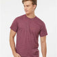 Tultex 241 Men's Biloxi Performance Colorblocked Hooded Long Sleeve T-Shirt - Front view