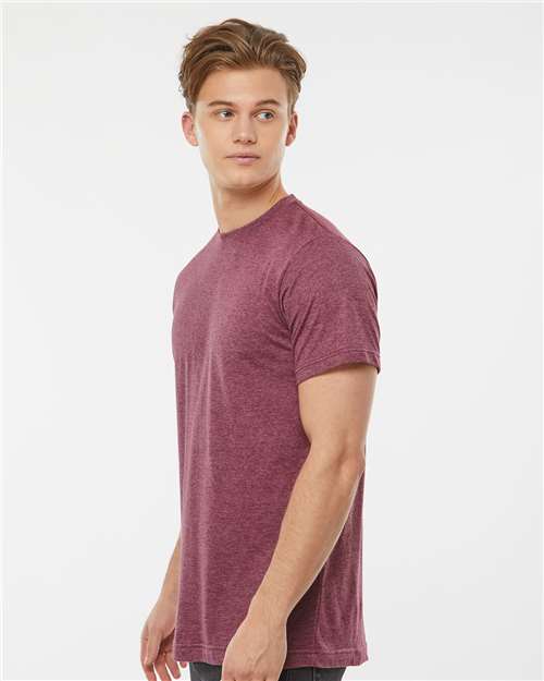 Tultex 241 Men's Biloxi Performance Colorblocked Hooded Long Sleeve T-Shirt - Side view