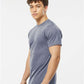 Tultex 241 Men's Biloxi Performance Colorblocked Hooded Long Sleeve T-Shirt - Side view