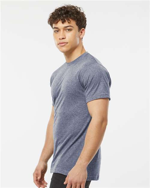 Tultex 241 Men's Biloxi Performance Colorblocked Hooded Long Sleeve T-Shirt - Side view
