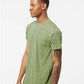 Tultex 241 Men's Biloxi Performance Colorblocked Hooded Long Sleeve T-Shirt - Side view