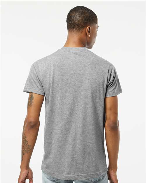 Tultex 241 Men's Biloxi Performance Colorblocked Hooded Long Sleeve T-Shirt - Back view