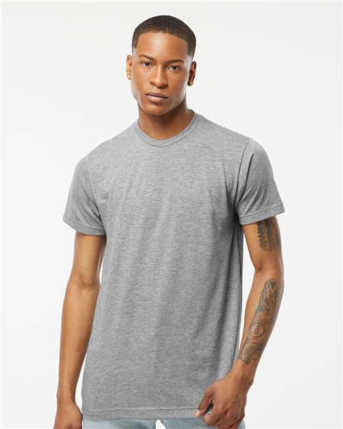 Tultex 241 Men's Biloxi Performance Colorblocked Hooded Long Sleeve T-Shirt - Front view