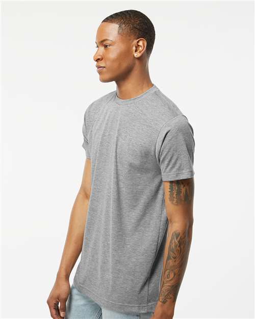 Tultex 241 Men's Biloxi Performance Colorblocked Hooded Long Sleeve T-Shirt - Side view