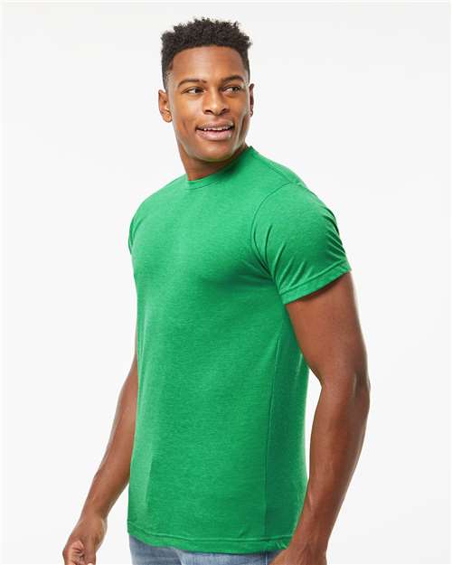 Tultex 241 Men's Biloxi Performance Colorblocked Hooded Long Sleeve T-Shirt - Side view