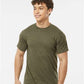 Tultex 241 Men's Biloxi Performance Colorblocked Hooded Long Sleeve T-Shirt - Front view