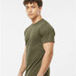 Tultex 241 Men's Biloxi Performance Colorblocked Hooded Long Sleeve T-Shirt - Side view