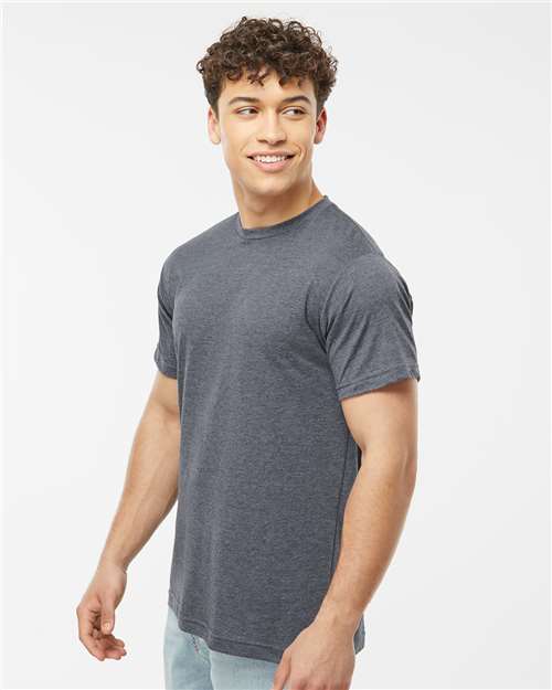 Tultex 241 Men's Biloxi Performance Colorblocked Hooded Long Sleeve T-Shirt - Side view