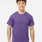 Tultex 241 Men's Biloxi Performance Colorblocked Hooded Long Sleeve T-Shirt - Front view