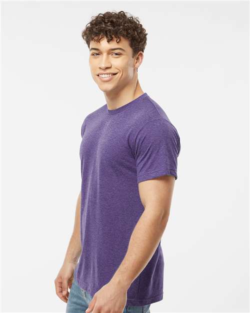 Tultex 241 Men's Biloxi Performance Colorblocked Hooded Long Sleeve T-Shirt - Side view