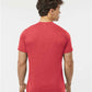 Tultex 241 Men's Biloxi Performance Colorblocked Hooded Long Sleeve T-Shirt - Back view