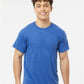 Tultex 241 Men's Biloxi Performance Colorblocked Hooded Long Sleeve T-Shirt - Front view