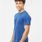 Tultex 241 Men's Biloxi Performance Colorblocked Hooded Long Sleeve T-Shirt - Side view