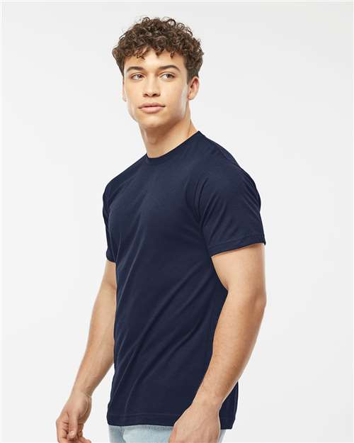 Tultex 241 Men's Biloxi Performance Colorblocked Hooded Long Sleeve T-Shirt - Side view