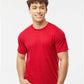 Tultex 241 Men's Biloxi Performance Colorblocked Hooded Long Sleeve T-Shirt - Front view